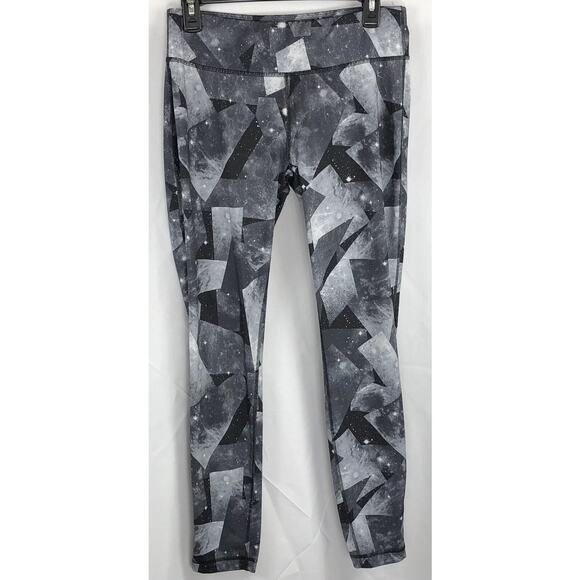 Danskin active leggings 8–10 Gray Geo Drawstring 28"W 27"IN MidRise Yoga Pants - Picture 4 of 4